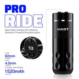 Mast Rider Pro – Machine à tatouer rotative sans fil, moteur sans balais, écran affichage LED, stylo à batterie, maquillage Permanent pour artiste 240123