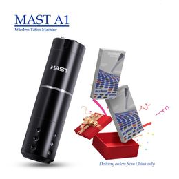 MAST Tattoo A1 Professionele draadloze tattoo-machine Pen Batterij Draagbare kracht Kernloze krachtige motor Digitale LED-make-up 240122