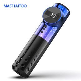 Mast Tattoo Draadloze batterij Pen Machine Roterende LED-display Permanente make-up voor kunstenaar 240123