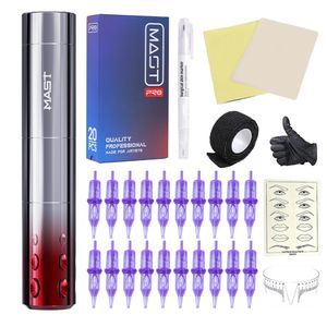 Mast Wireless Tattoo Kit Professionele Rotary Pen Machine-cartridges voor permanente make-up SMP TZ-209