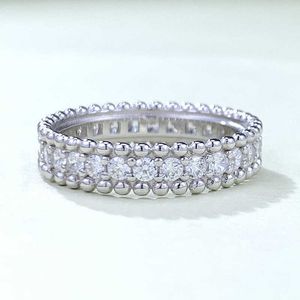 Master zorgvuldig ontworpen ringen voor koppels sieraden Nieuw zilveren eenvoudige smalle Sky Star Bead met gewone Vanly -ringen