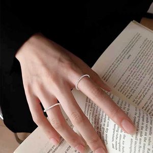 Master zorgvuldig ontworpen ringen voor koppels Silver 925 Minimalistische stijl Bead Ring met verschillende dames met gewone Vanly