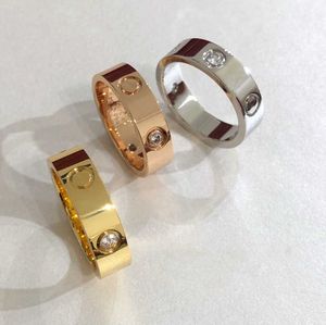 Master zorgvuldig ontworpen ringen voor paren High Love Classic brede en smalle ring dames 18K roos met origineel logo cartter
