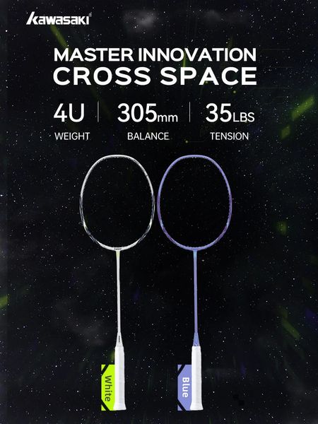 Raqueta de bádminton MASTER CROSS Power Attack 4U, raquetas de fibra de cartón completo, raquetas de bádminton profesionales de reacción rápida 240227