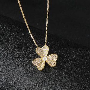 Master Design van ketting klassiek charme ontwerp voor vrouwen Lucky Diamond Clover Dames mode en vorm GM0W