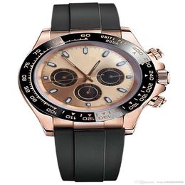 Reloj Master para hombre, botón plegable, acero inoxidable, estilo deportivo, cristal de zafiro, 40mm, venta al por menor, banda de goma completa, Autom1949