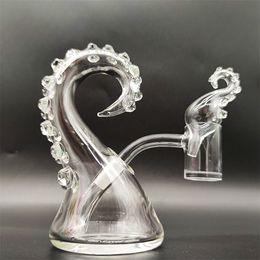 Master Piece Heady Glasbong, 5,2 Zoll Octopus-Füße, klare Wasserpfeife, Bubbler, 10-mm-Rauchrohr-Innengewinde mit Per- und Kappenabdeckung