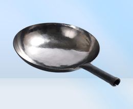 Master Star Classic Chinees Traditionele handgemaakte smeedwok Duurzame ijzeren woks Uncoating Smeedijzeren Nitvit Gas Pot Cookware T7485865