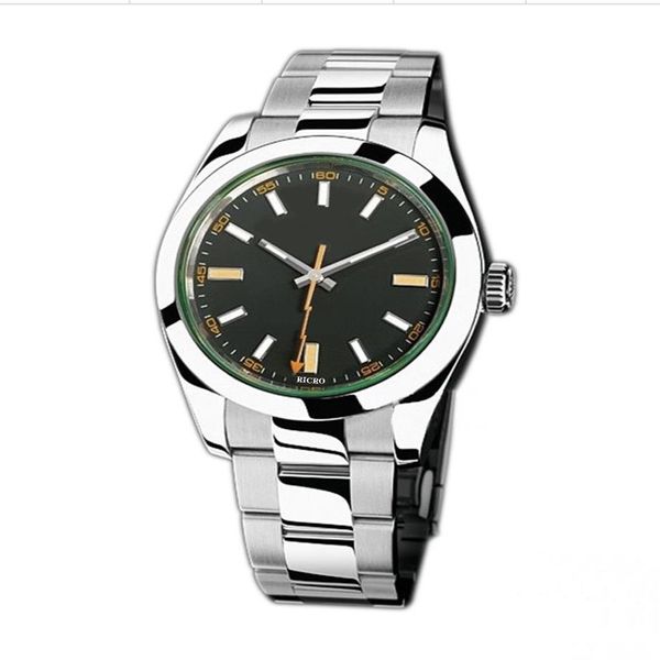 Master horloges heren sport groen glas 2813 mechanisch automatisch ketting uurwerk roestvrij stalen kast227f