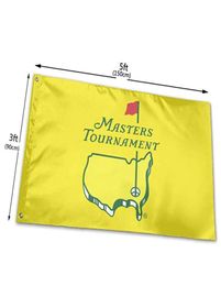 Bannières de drapeaux de Golf nationaux du tournoi des maîtres d'Augusta, en Polyester 100D de haute qualité avec œillets en laiton, 3039 x 5039 pieds, 5010994