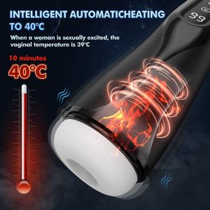 Masturbator Sex Toy Automatic Male S - Zuigen met 9 zuigtrillingen Verwarming Volwassen speelgoed voor mannen Handsfree Pocket Wmey