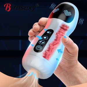 Masturbadores Automático Masturbador Masculino Copa Vibrador Para Hombres Pene Mamada Máquina de Succión Silicona Vagina Masturbación Copa Juguetes Sexuales Adulto 230426