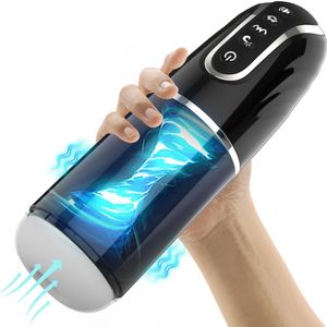 Masturbators Automatic Masturbator for Men USB Charging Sucking Vibrating Real Pussy Blowjob Male Sex Toys Men Masturbation Cup Adult Goods 230810