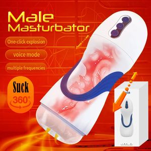 Masturbateurs pour hommes Automatique sucer le vrai vagin Vibrateur masturbation masturbation tasse de poche de poche sexuelle jouets adultes 18 240423
