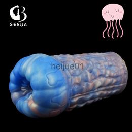 Masturbadores GEEBA Medusa Estilo Masculino Masturbador Copa Juguetes Sexuales Realista Bolsillo Coño Artificial Vagina Hombres Huevo Masturbaciones PARA ADULTOS x0926