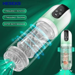 Masturbators Heseks 7 Rotation Sucking Water Spa Automatic masturbators masturbateurs Real Pussy Masturbation Masturbation Sex Toys for Men Flayjob Machine 230720