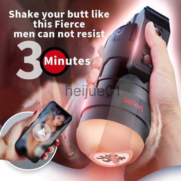 Masturbadores Leten Grenade APP Control remoto Vibrador Masturbadores masculinos Realista Hip Shake Vagina Masturbación Copa Adultos Juguetes sexuales para hombres x0926 x0927