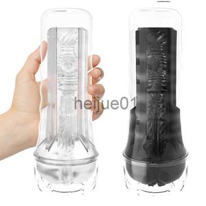 Masturbadores masculinos masturbador vagina real para hombres vacío bolsillo pene resistencia ejercicio transparente masturbación taza juguete sexual x0926