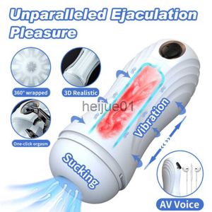 Masturbateurs Masturbateur masculin Jouets Sucer automatique Masturbation Tasse pour hommes Gorge profonde Oral Vagin Aspiration Fellation Vibrant Sex Machine x0926 x0927