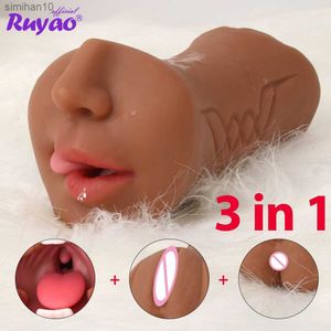 Masturbators orale mannelijke masturbator masturbatie zachte stick sex speelgoed voor mannen diepe keel kunstmatige pijpbeurt realistische rubber vagina sexy pussy