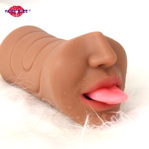 Masturbators orale seksspeeltjes kunstmatige vagina real pussy rubber mannelijke masturbator gezicht pijpbeurt masturbatie zachte stick realistische vagina voor mannen 230327