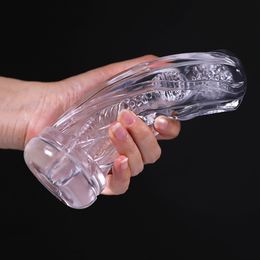 Masturbateurs Soft Transparent Penis Sleeve Crystal Vacuum Male Masturbate S'il vous plaît utiliser Aircraft Cup Masturbation Equipment Adult Sexual Toys 230524