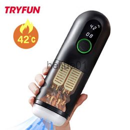 Masturbators TRYFUN Masturbator Cup Mannen Nieuwe Masturbatie Apparaat Volautomatische Telescopische Verwarming Omgekeerde Mold Masturbatie Speelgoed Volwassen x0926