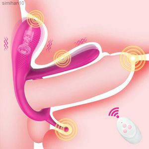 Masturbateurs Vibrateur Pénis Anneau pour Éjaculation Penisring Sex Toys pour Hommes Vibrant Cock Rings Sans Fil Pénis Couverture Mâle Masturbation Outils L230518