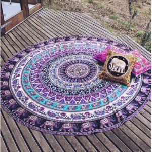 Mat 1pc Zomer Strandkleed Deken Boheems Mandala Muurhangend Tapijt Beddengoed Indiase Hippie Tapijt Tafelkleden Camping Pad