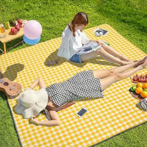 Mat 200x150 cm grande couverture de pique-nique pliable Portable tapis de pique-nique épaissir couverture de plage imperméable tapis de Camping en plein air tapis de couchage