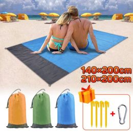 MAT 200X210CM 200X140CM POCKET PACNNIQUE PAPIR IMPHERPORT DE PLAQUE MAT Sable gratuit Camping Camping Outdoor Picknick Tent Pliage Cover Cover Liberter