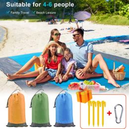 Tapis de pique-nique de poche 200x210cm, imperméable, tapis de plage de sable, couverture pliante de Camping en plein air, couverture de tente de pique-nique, literie