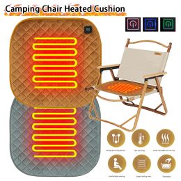 Tapis 3 vitesses USB coussin chauffant Portable plus chaud tapis d'assis accessoire pour chambre bureau Camping pêche voiture chaise garder au chaud