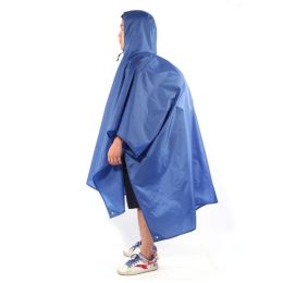 Mat Aotu 3 In 1 Camping Regen Poncho Mountaineering Trekking Rain Cover Pad Cycling Ripstop Regenjas vloer Mat Schuilplaats Waterdicht