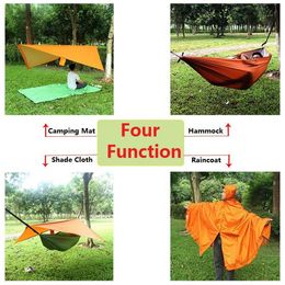 Hamac de Camping léger 4 en 1, imperméable, housse de pluie, Portable, pare-soleil, pour voyage et randonnée