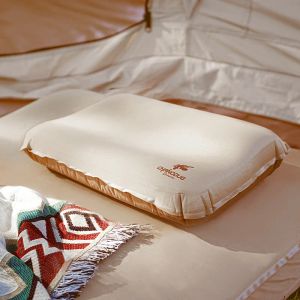 Tapis CHANODUG Camping en plein air Portable Auto gonflable oreiller 3D confortable appui-tête haute élasticité rebond coton fromage oreiller