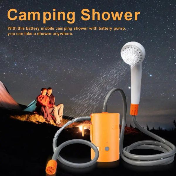 Tapis de douche électrique, pompe de bain Rechargeable pour douches extérieures, douche de Camping étanche, batterie Rechargeable, pompe de bain