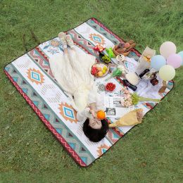 Mat Etnische Stijl Tuin Gazon Deken Pad Opvouwbare Waterdichte Picknick Stranddeken 210D Oxford Doek voor Strand Park Reizen