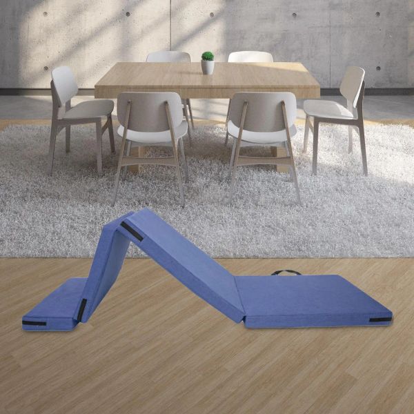 Tapis d'exercice épais pliant de tapis avec manche de fitness haute densité pour les entraînements de base de gymnastique