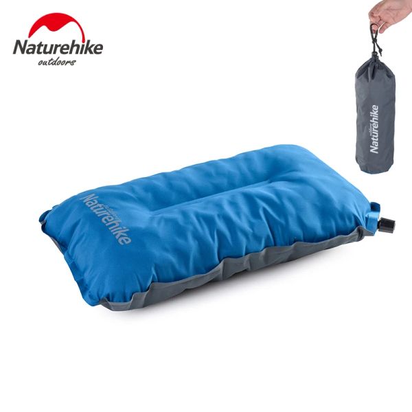 MAT NatureHike Automático Inflable Aire Almohada Auto inflación de viajes almohada de campamento ultraligero Puerto portátil almohadas de campamento portátil