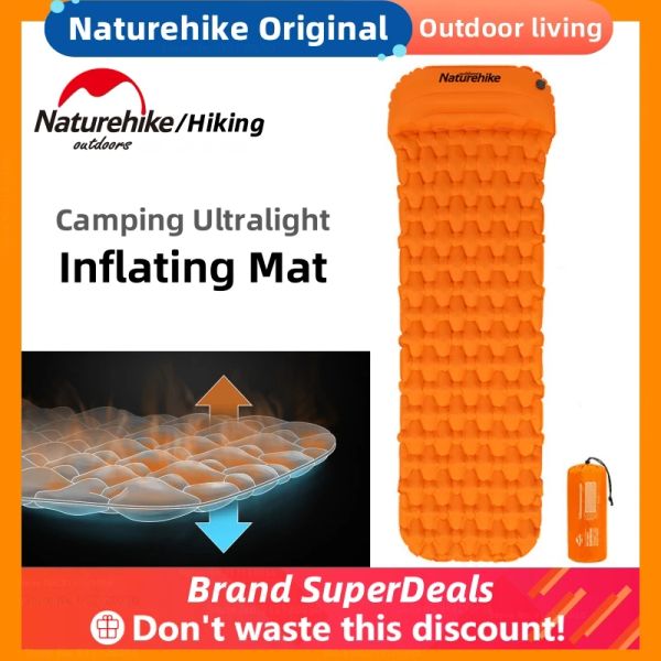 Mat Naturehike Camping Mat extérieur Matelas gonflable Ultralight Lite de palette de couchage de tente de couchage portable Camp Randonnée