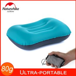 Naturehike-almohada de viaje ultraligera, cojín de aire inflable, colchón para la cabeza, para acampar, mochilero, aviones, viajes por carretera