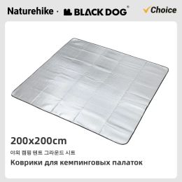 Mat NaturehikeBlackdog Film d'aluminium imperméable EVA Tapis de Camping Pliant Tapis de Couchage Pique-Nique Tapis de Plage Tapis de Voyage en Plein air 200x200 cm