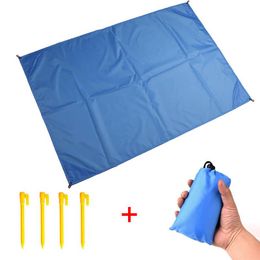 Estera para acampar al aire libre, colchón ultraligero de 152x140cm, manta de Picnic impermeable, esteras de playa, poliéster 210T, resistente al agua/arena