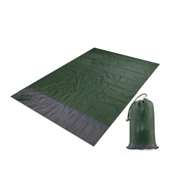 Tapis de pique-nique de poche en nylon pour camping en plein air, imperméable, pratique et pliable, pour pelouse et plage