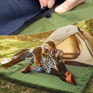 Mat Outdoor Opblaasbaar Matras Camping Luchtbed 40D Nylon Kantoor Lunchpauze Pad Draagbare Voet Luchtbed Mat Kampeeruitrusting Strand