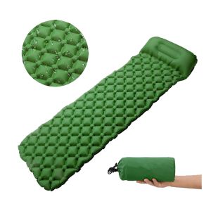 Tapis de couchage extérieur, coussin d'air, matelas gonflable avec oreiller, pompe Iator intégrée, tapis de Camping pour randonnée, Camp Compact