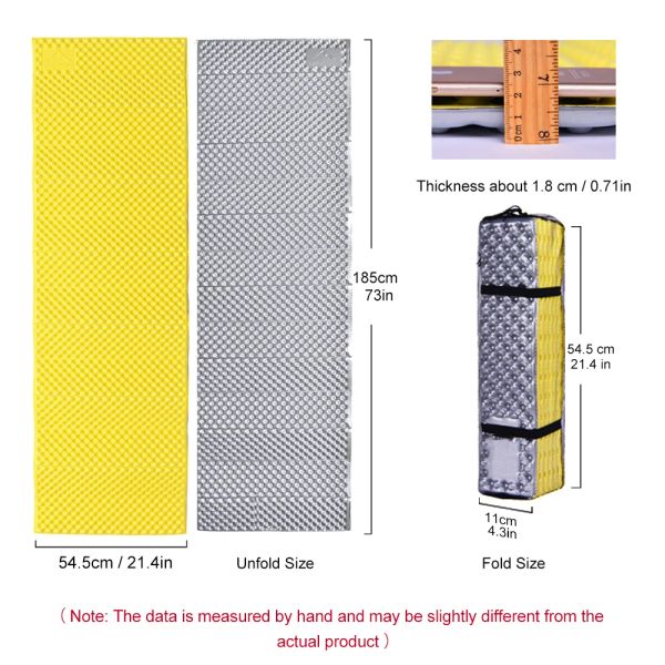 Estera para acampar al aire libre, colchoneta portátil para dormir, colchón de espuma para Picnic, equipo de viaje para senderismo, manta impermeable a prueba de humedad