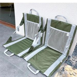 Tapis de siège portable, chaise pliable avec dossier, coussin en éponge douce, pour stade et plage, pour randonnée, pique-nique, plage