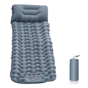 Tapis de camping auto-gonflage avec oreiller matelas de camping ultraléger avec oreiller pompe pliante portable Pumple de sommeil simple